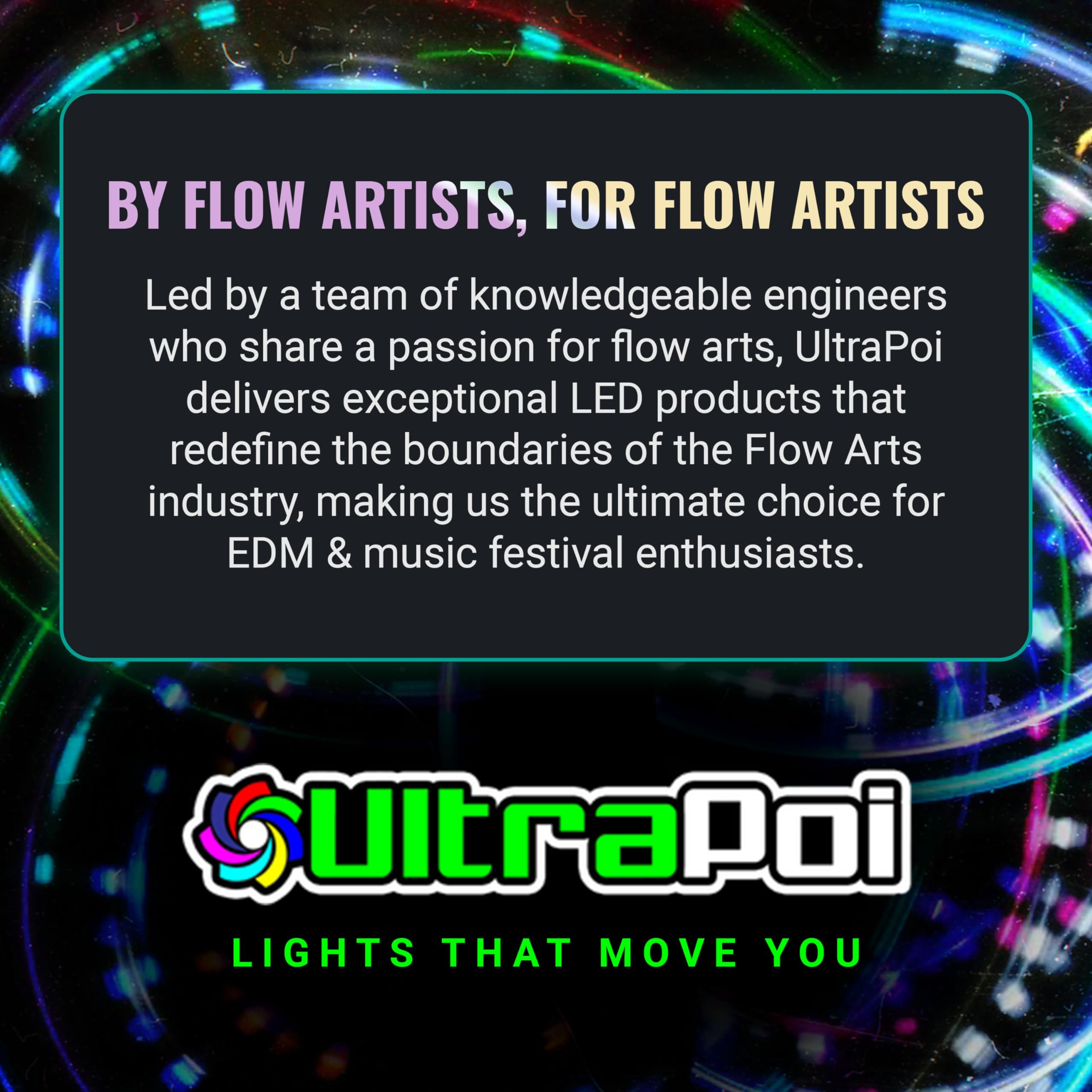 UltraPoi Digi Poi Set - Rechargeable Pocket LED Glow Stick Poi - Rainbow Light Stick with S Hook Clip & Lanyard - Customizable & Wearable LED Concert Light Stick for Poi, Camping, Backpacks & Parties