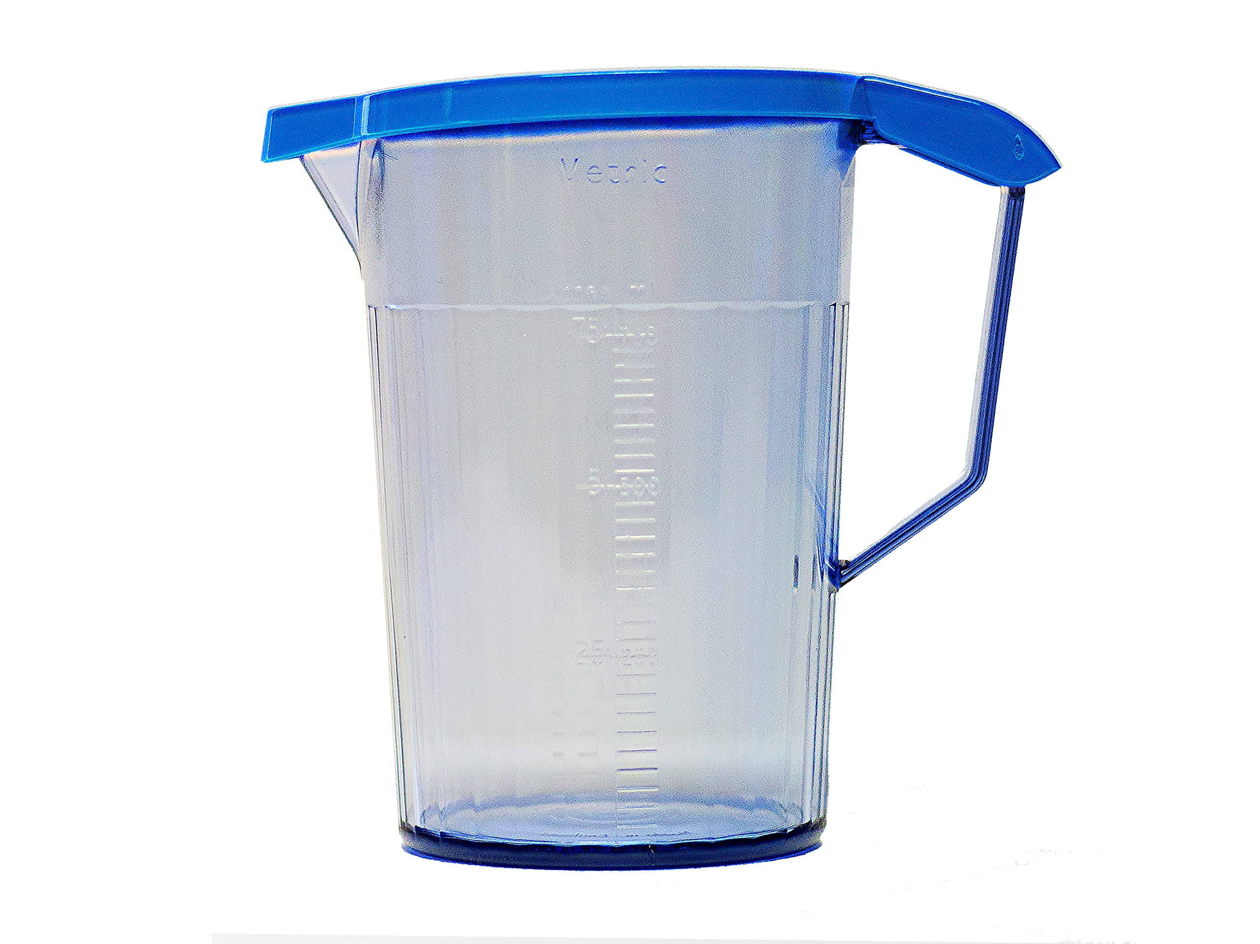 Antibacterial Graduated Jug 750ml with Antibacterial Jug Lid Reusable Virtually Unbreakable Polycarbonate (Blue)