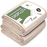 Canvas Drop Cloth Salt Earth Pack of 2 Reusable Cloth for Outdoor & Indoor,100% Recycled Cotton Nature Friendly, All purpose 