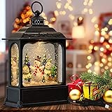 Wondise Christmas Musical Snow Globe Lantern with 6