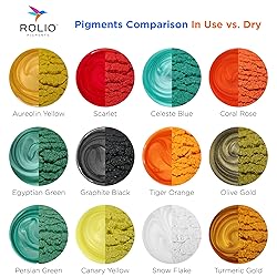 Rolio Mica Powder, 10g, 12 Jars - Pearlescent Color