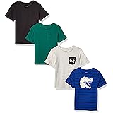 Spotted Zebra Boys and Toddlers' Short-Sleeve T-Shirts, Multipacks