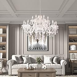 Maxax 18 Lights Crystal Chandelier, Modern Pendant