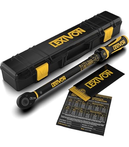 LEXIVON Torque Wrench, 3/8-Inch Drive, Dual Scale 20-120 FT-LB