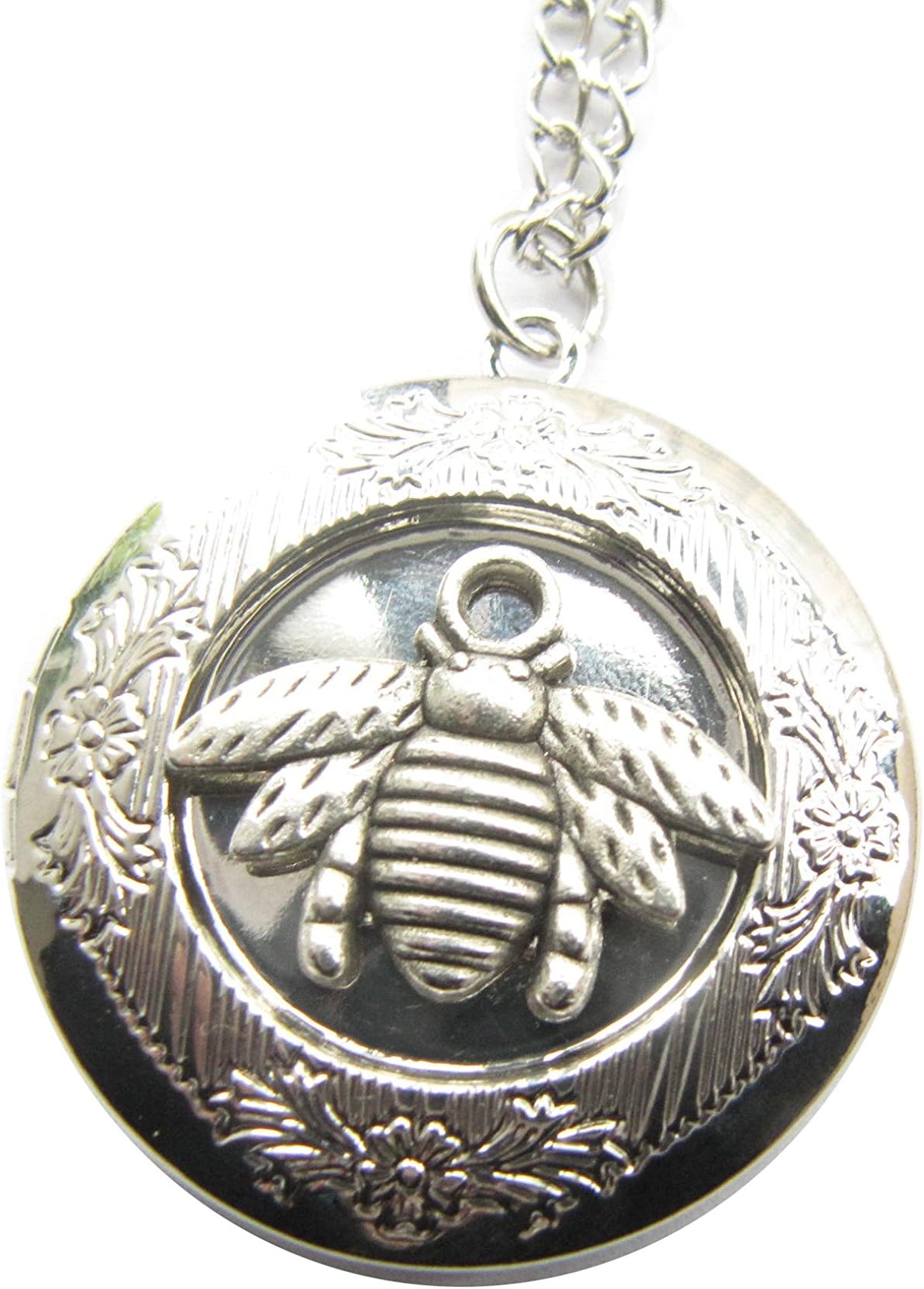 Bee Necklace,Honey Necklace,Honey Bee Locket,Honey,Bumble Bee Necklace,Ancient Silver Locket Necklace