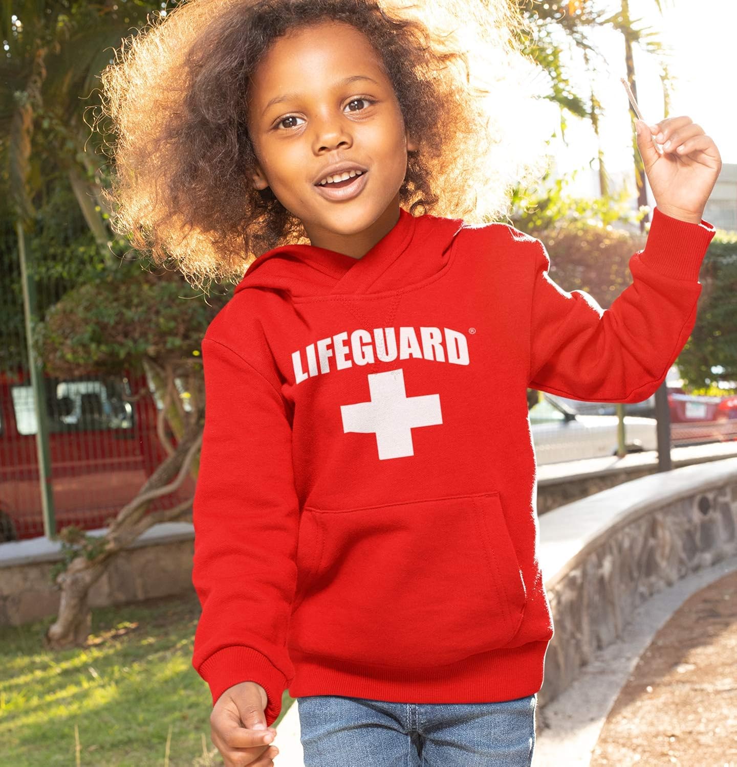 LIFEGUARD Officially Licensed First Quality Youth Kids Hooded Pullover Sweatshirt with Hood: Clothing