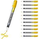 Markal 96961 Paint-Riter+ Oily Surface Liquid Paint Marker, Versatile Surface Compatibility, Bold Mark Size 1.8", Yellow 12-Pack