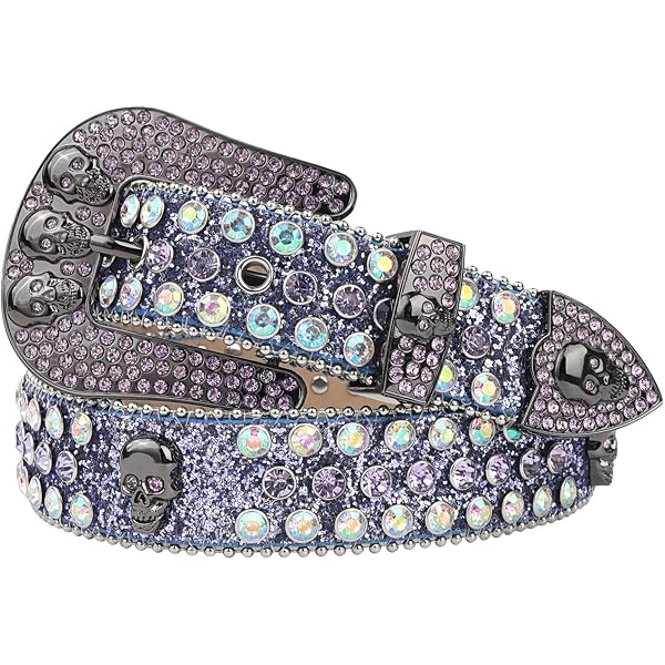 Western Turquoise Rhinestone Studded Faux Crocodile Print  display picture 1