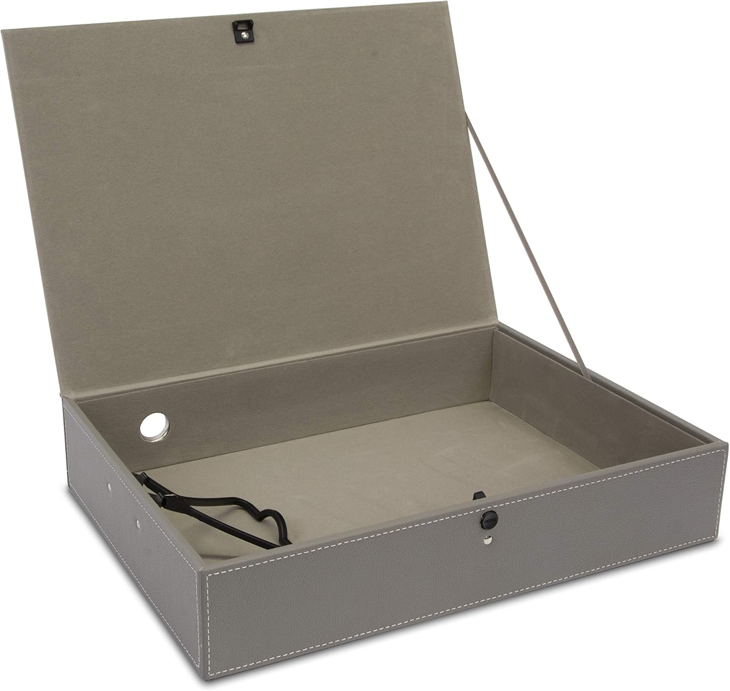 OSCO Faux Leather Box File Grey Amazon.co.uk Office Products