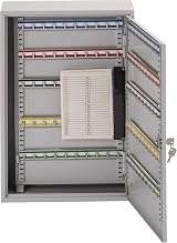 Burg-Wachter KC100H Heavy Duty Double Door Key Cabinet 100 Hooks Grey view 1