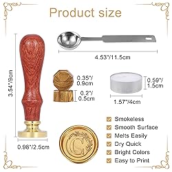 Yoption Letter Wax Seal Kit, Vintage Initial