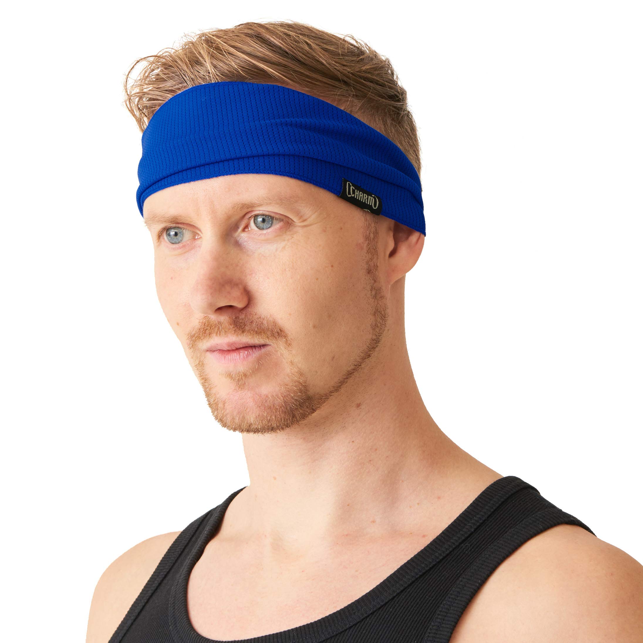 Casualbox | Sports Headband Yoga Hairband Sweat Wicking Moisture Absorbing Blue