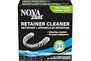 Novadent Retainer Cleaner – For Aligner, Night Guard, Mouthguard, Sports Guard - 84-Day (12 sachets)