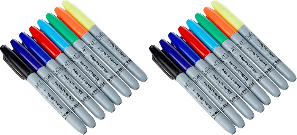 Just stationery Pack Of 16 Coloured Permanent Markers