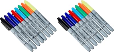 Just stationery Pack Of 16 Coloured Permanent Markers