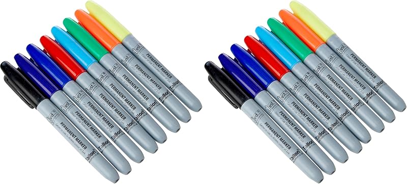 Just stationery Pack Of 16 Coloured Permanent Markers