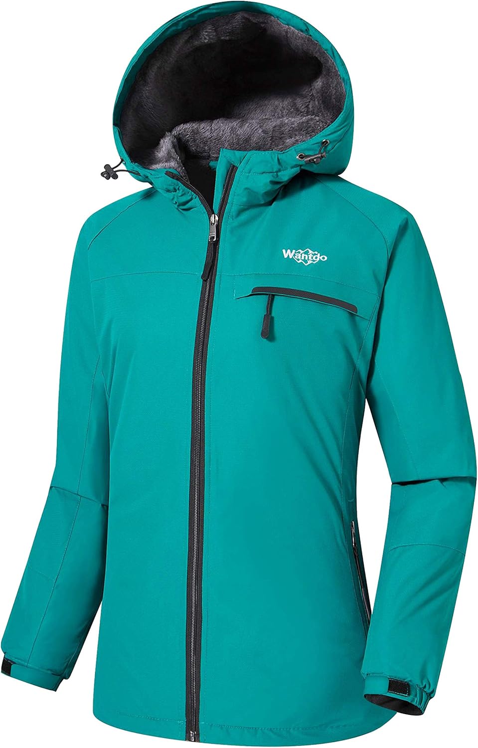 Wantdo Women's Mountain Waterproof Ski Jacket Windproof Snowboarding Jackets Warm Winter Snow Coat Fleece Raincoat: Clothing