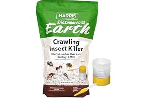 Harris Diatomaceous Earth Crawling Insect Killer, 4lb with Powder Duster Included Inside The Bag