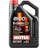 Motul 8100 X-clean EFE 5W-30 Full Synthetic Motor Oil 5L | Fuel Economy Formula, Helps Protect Emissions Systems, Clean Engine Performance
