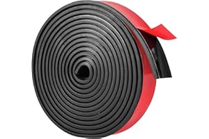 MIUWAUER Adhesive Rubber Strips 1" Wide x 1/8" Thick x 10' Long Neoprene Rubber Sheets, Rolls & Strips with Adhesive Backing Rubber Pads Self Stick Seal Rubber Gasket Adhesive Back for Matting Padding