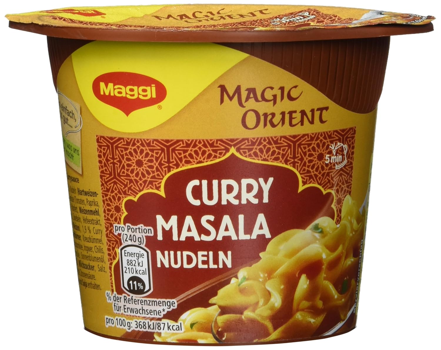 Maggi Asia Snack Curry Nicht Lieferbar Maggi Magic Asia Terrine Nudeln Curry Masala, 8er Pack (8 x 53 g