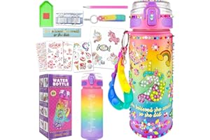 BBLYBD Gifts for Girls 4-12, Decorate Your Own Water Bottle Kits for Girls, Unicorn Diamond Crafts Painting Toys, Kids Water Bottle for School, Christmas and Birthday Gifts Toys (Unicorn3)