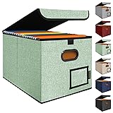 BALEINE File Organizer Box with Lid, Collapsible