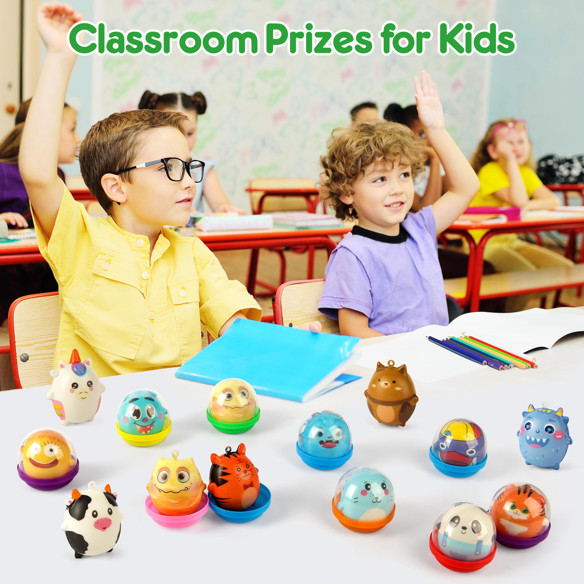 Mocoosy 22 Pack Party Favors Stress Relief Squishies for Kids, Birthday Goodie bag stuffers Bulk Sensory Fidget Toys, Pinata Stuffers, Classroom Prizes, Carnival Gift, Treasure Chest&Claw Machine Toys