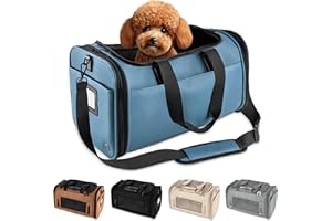 CITRUSY BOUTIQUE TSA Airline Approved PU Leather Luxury Pet Carrier - Size XS/S - for Small Dogs and Cats