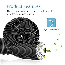 Dryer Vent Hose, 6" Insulated Flexible Duct 8FT