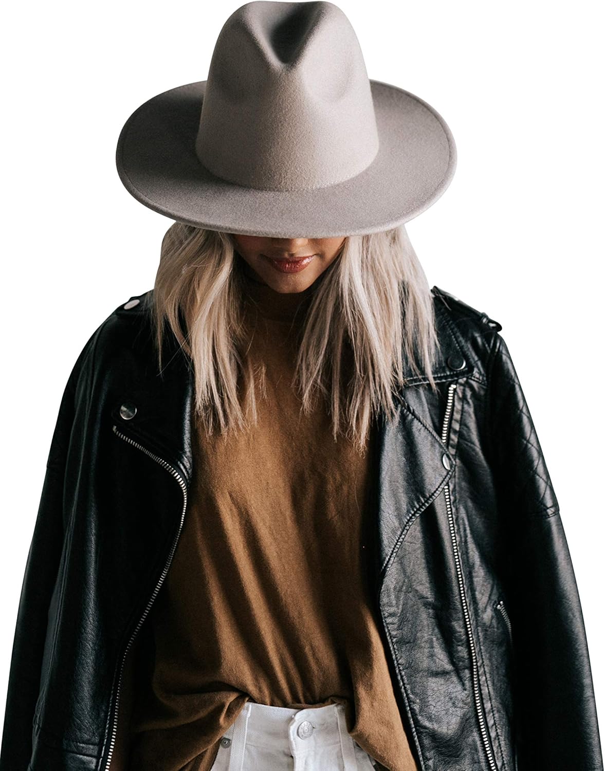 flat brim fedora hat