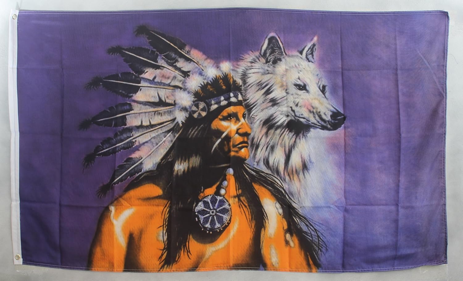 Flagge Indianer Wolf - 90 X 150 Cm - Foto 3