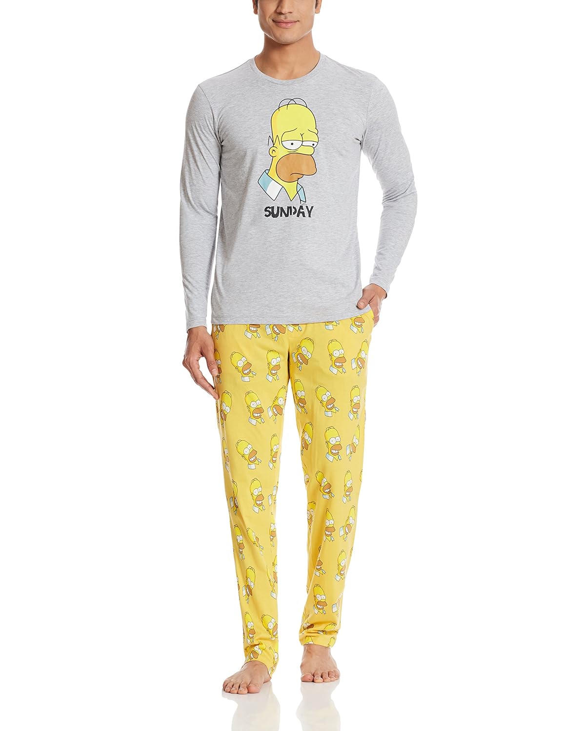 the simpsons men's cotton pyjama set