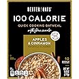 Better Oats 100 Calorie Apples and Cinnamon Oatmeal Packets, 100 Calorie Oatmeal Pouches with Flax Seeds and Natural Apple Cinnamon Flavor, Cooks in 90 Seconds, Pack of 10, 9.8 OZ Pack