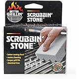 Compacs Magic-Stone Grill Cleaner Scrub - Scouring Brick/Barbecue Grill Brush/Barbecue Cleaner-Advanced Green Technology Easily Removes Stubborn Grime, Grease, from BBQ Grills, Griddles, Racks (1)