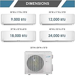 2 Zone Mini Split - 9000 + 9000 Ductless Air