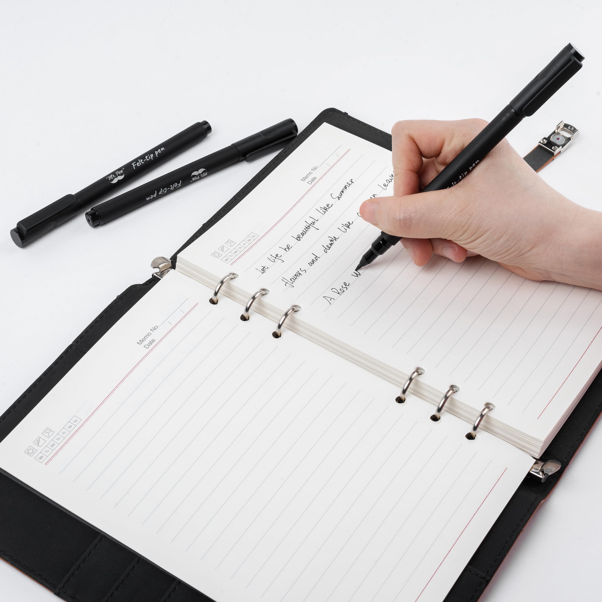 Mr. Pen- Felt tip pens, Pack of 12, 0.7mm Point Tip, Black Felt Tip Pens, Fast Dry, Planner Markers