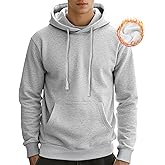 Pepypepy Men's Hoodie & Sweatshirts, Soft Cotton Long Sleeve Pullover, Thin Fleece-Lined and Warm, and Suitable for Adults