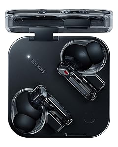 Nothing Ear (3) Auricolari Wireless In-Ear, Cancellazione Adattiva del Rumore, Audio Hi-Res compatibile con LDAC, Super Mic, IP54, Ricarica Rapida, 22 Ore di Autonomia, Android e iOS – Nero
