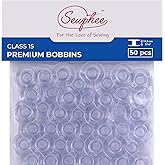 Fits Brother Sewing and Embroidery Bobbins - 50pcs, SA156, Clear