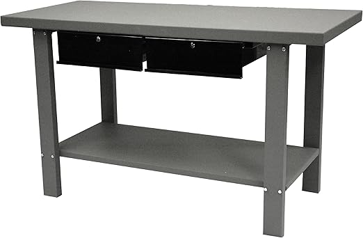 Amazon Com Homak 59 Inch Industrial Steel Workbench With 2