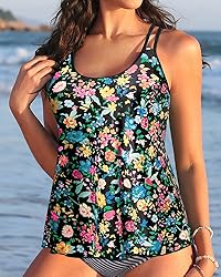 Womens Flowy Tankini Tops Only - Modest Bathing