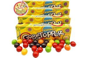 Fusion Sweets and Snacks Everlasting Gobstoppers Jawbreakers Bundle 1.77 oz box (4 Pack) Comes with Fusion Sticker - Great for Movies,Parties, and More!