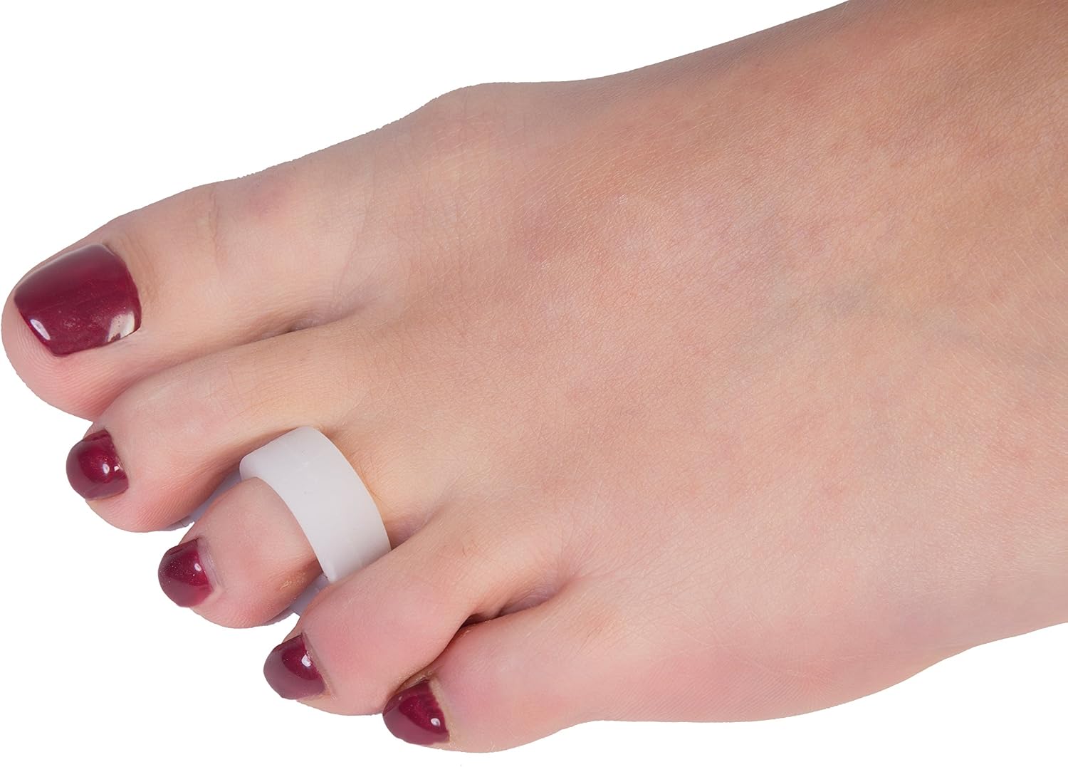 Pro 11™ 1 pair Toe Crests 100% Gel - Helps Hammer, Claw and Mallet Toes. Pair, white - Image 5