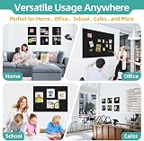 Bigingjia 12 Pack Felt Bulletin Board with Adhesive Tabs & 60 Pins view 6