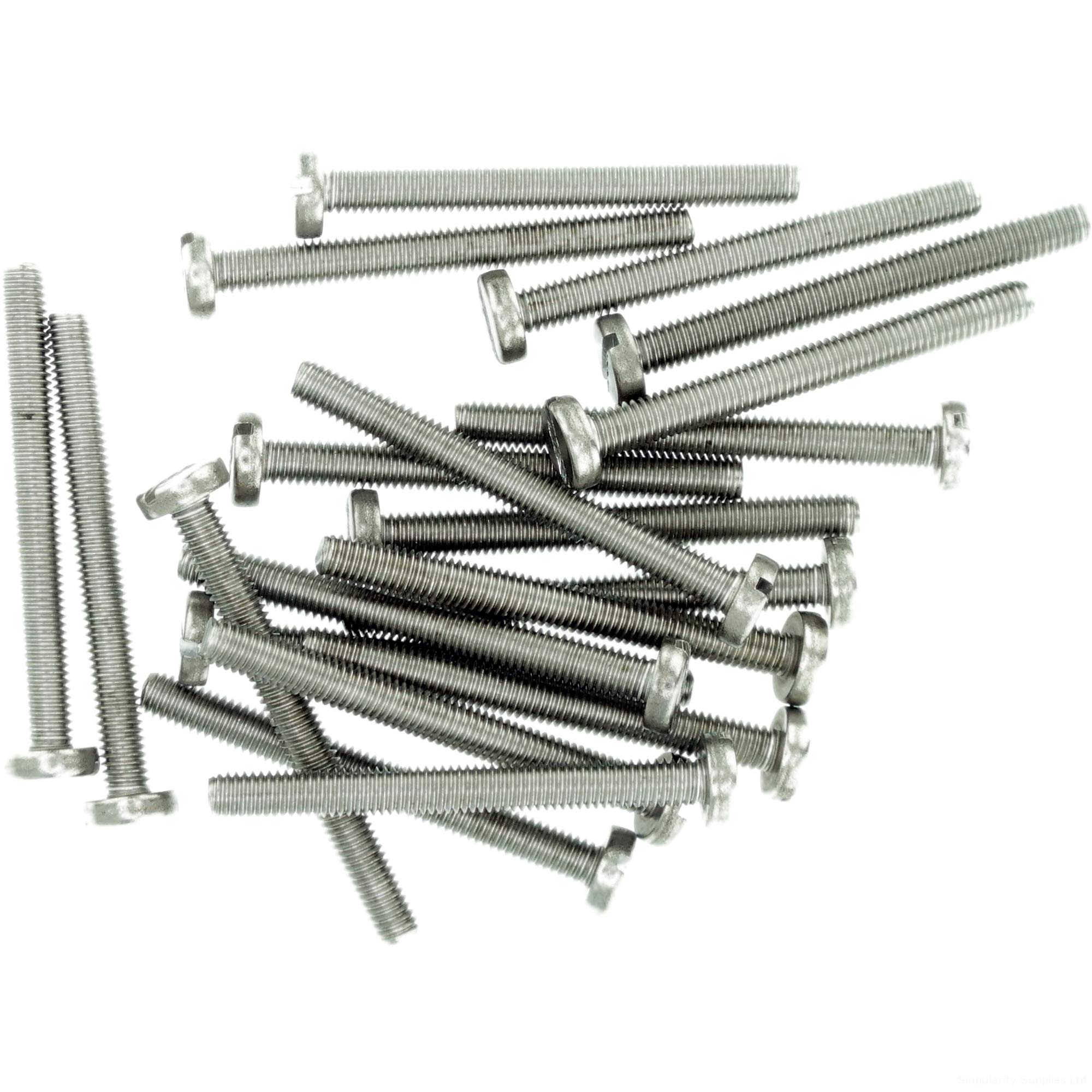 M6 (6mm x 20mm) Slot Pan Machine Screw (Bolt) - Stainless Steel (A2) (Pack of 20)