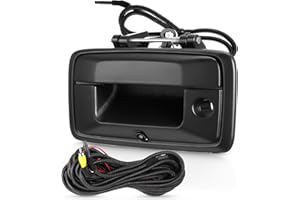 ACAUTO Tailgate Handle Backup Camera Fit for Chevy Silverado 2014-2018,Fit for GMC Sierra 2500HD 3500HD Canyon 2015-2018 Tailgate Reversing Rear View Park Assist Camera RCA Plug Replaces 23448681