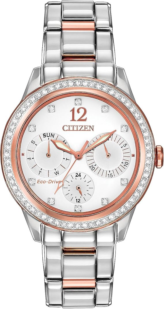 Citizen Women's EcoDrive TwoTone Pink Goldtone Silhouette