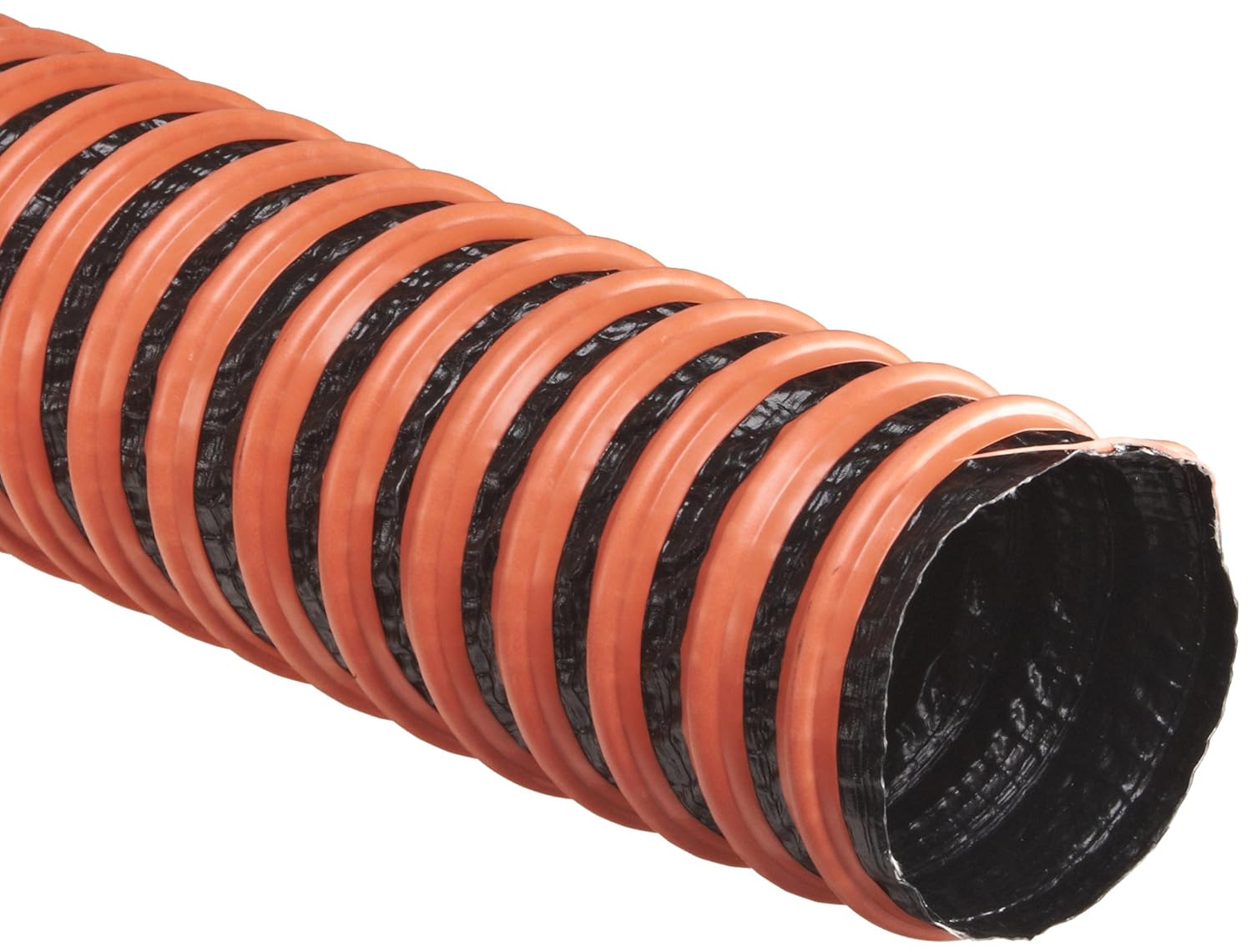 Flexaust FSP1 Polyester Duct Hose, Black, 6 ID, 25 Length Duct Hoses