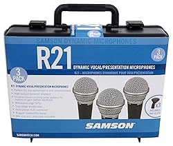 Samson R21 Dynamic Vocal Microphone - 3-Pack with